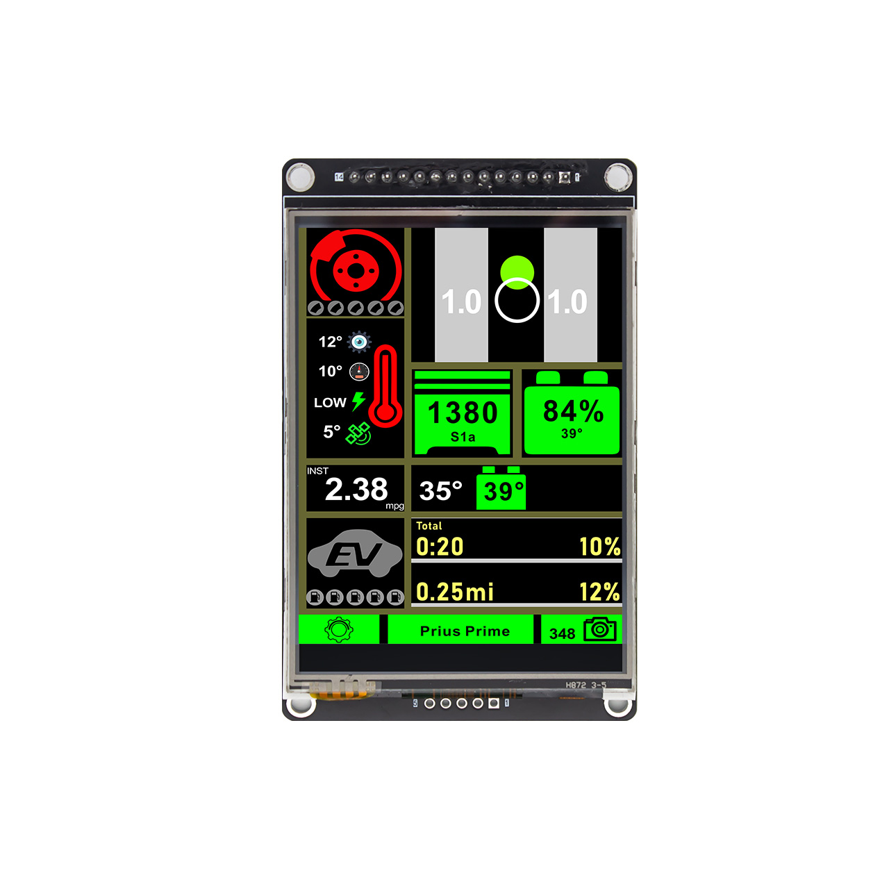 Белый дисплей дюйма 240x320 UART TFT СИД 2,4 с сопротивляющимся касанием