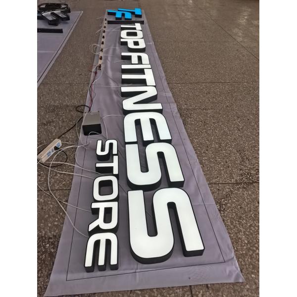 Illuminated Acrylic 3D LED Letter Signs White Wall Mounted / hanging