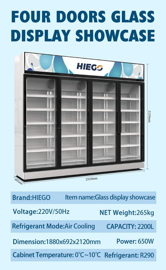 одиночный стеклянный охладитель дисплея двери 368L вертикально Refrigerated вертикальный замораживатель
