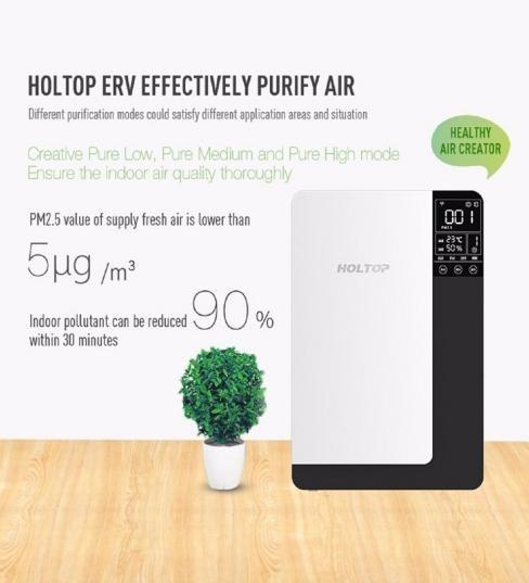Hot Sale Wall Mounted Series Wall Mounted ERV Energy Recovery Ventilation With PM2.5 Filter Version