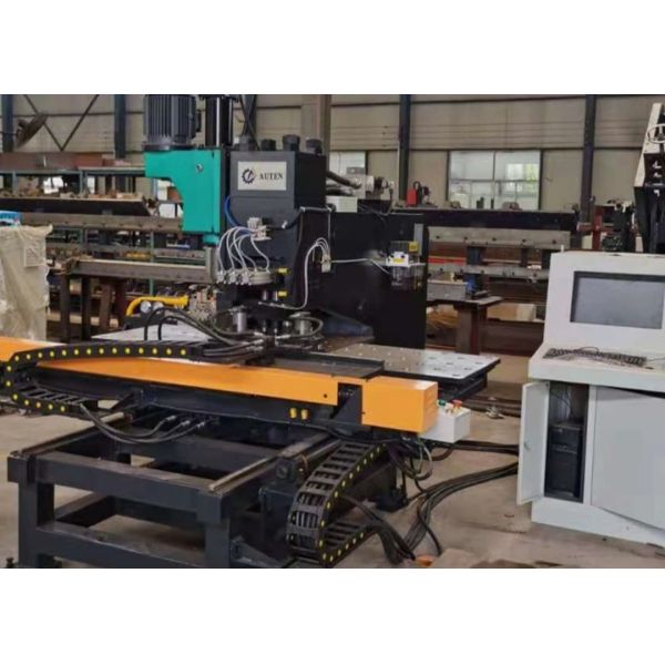 40mm Drilling Plate Thickness Tower Connection CNC Hydraulic Plate Punching Machine 4 Die-Stations