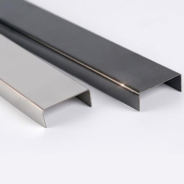 hairline or mirror finish stainless steel profile u shaped channel for glass railing