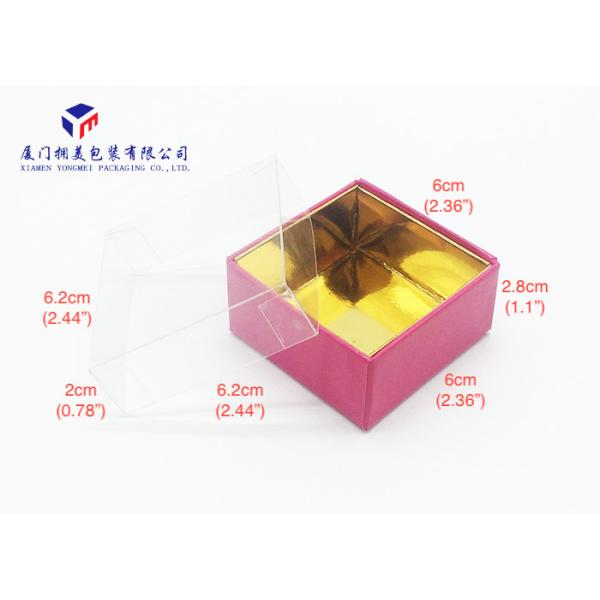 Durable 0.35mm Clear PET Cover Retail Packaging Boxes For Small Jewelry Box