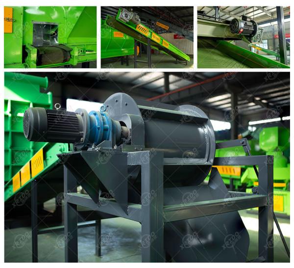 Machine de recyclage de cuivre et de fer pour les déchets de concassage d'aluminium et de fer