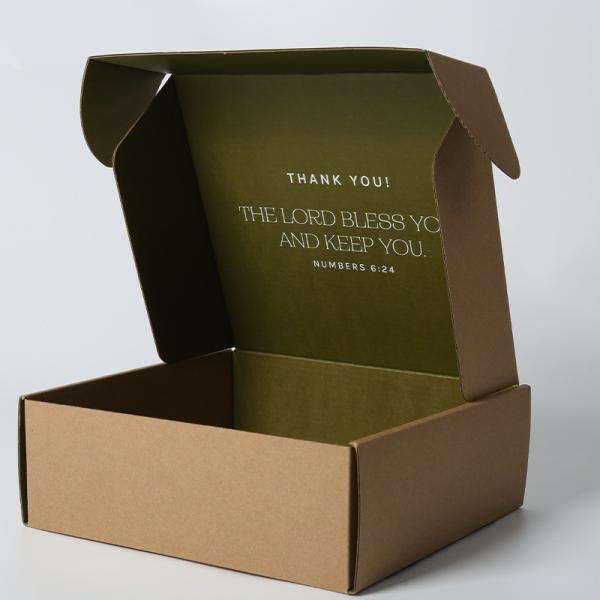 Embossing Debossing Kraft Corrugated Box Brown Craft Packaging For Hats And Clothes