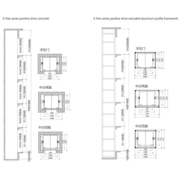 Лифт гибкой структуры высокоскоростной для вилл нагружает 400kg за исключением космоса