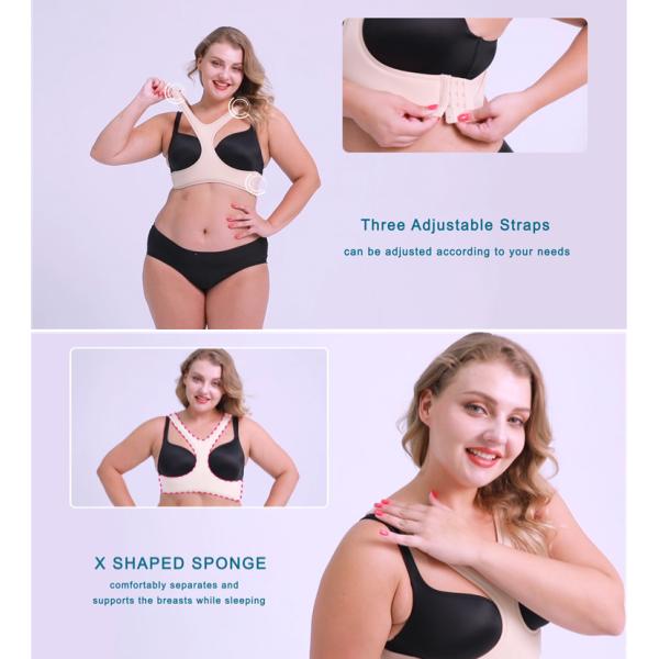 Брюшная подушка подтягивается HEXIN Женщины спальный бюстгальтер нижнее белье антиморщины бюстгальтер корсет формер