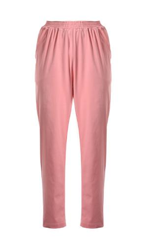 Leisure Pink Ladies Slim Fit Trousers Jersey Pant For Spring / Autumn OEM ODM