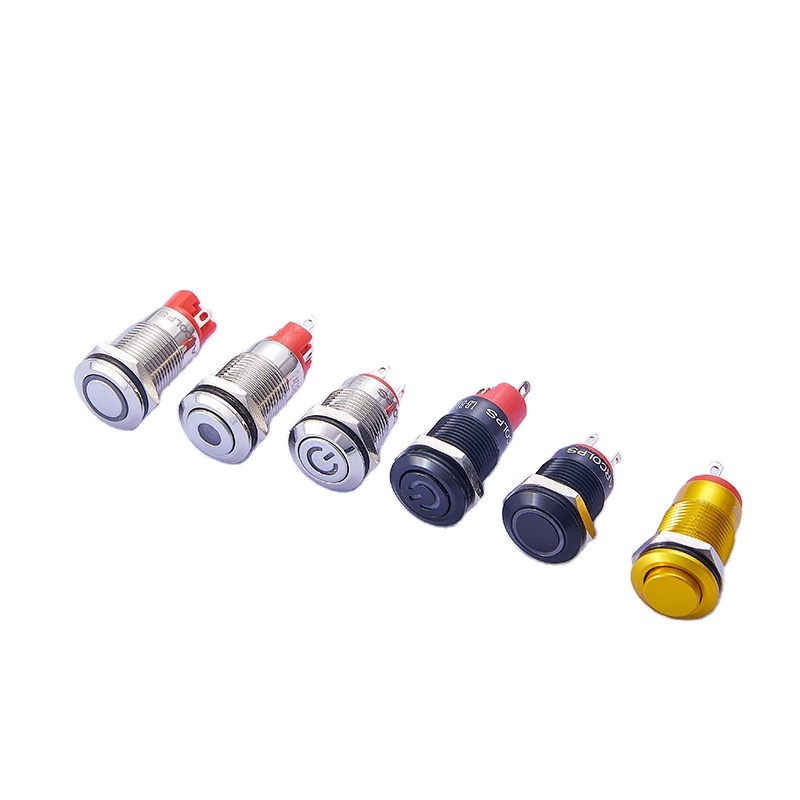 2NO 10mm Momentary Push Button 10A 250V High Current Momentary Switch