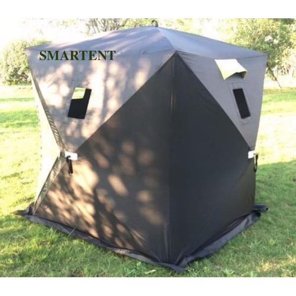 235*235*200MM Наружное рыболовное убежище ПУ покрытое 200D полиэстером Оксфордской стекловолокнистой двуцветной кемпинговой палаткой