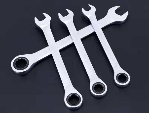 Chromium-vanadium steel double end quick ratchet wrench 6-55mm, 302 straight shank, full length, 200g