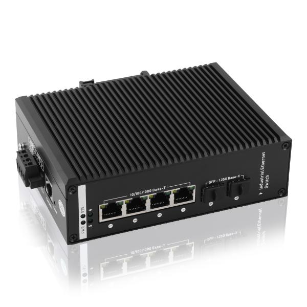 Порт POE порта 4 Poe 2 SFP переключателя сети IEEE 802.3af/At промышленный