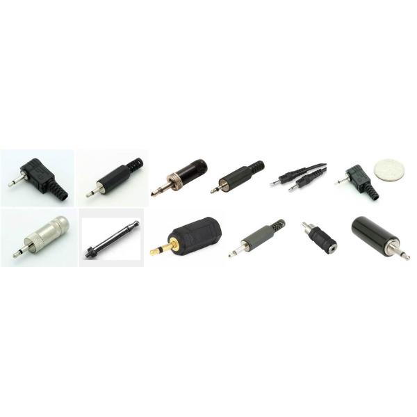 Audio plugs for headphone Plastic Cover 2.5mm and 3.5mm mono audio plug