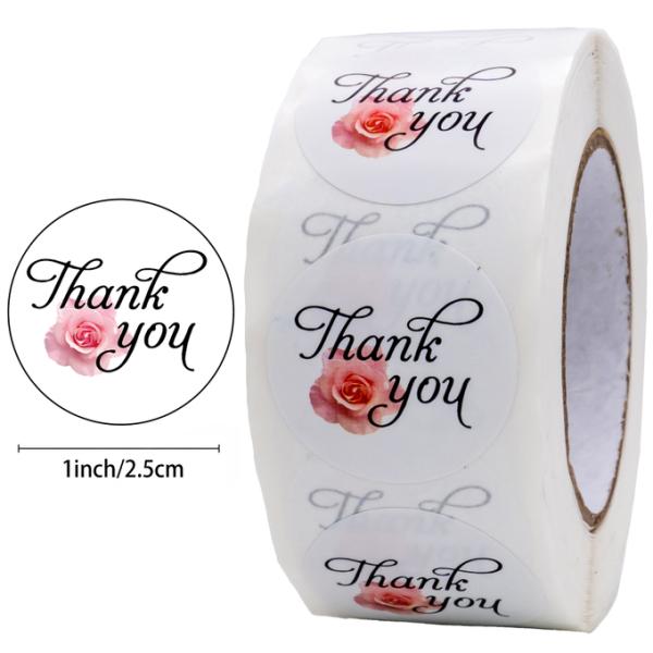 Сусальное золото благодарит вас круг золота стикеров розовый водоустойчивый с логотипом