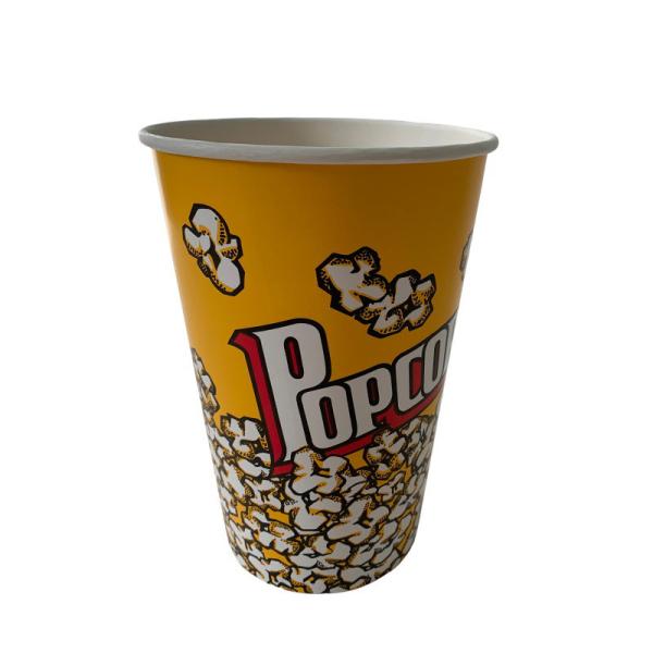 46 Oz Movie Popcorn Containers Custom Print PE Lined One Time No leakage