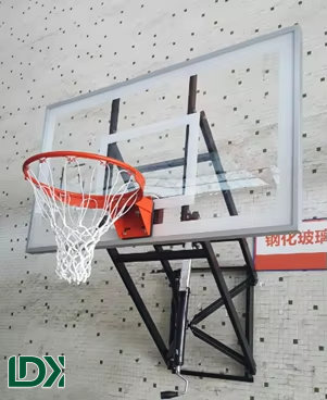 Indoor / Outdoor Wall-Mounted Basketball Hoop With Safety Tempered Glass Professional Rim System
