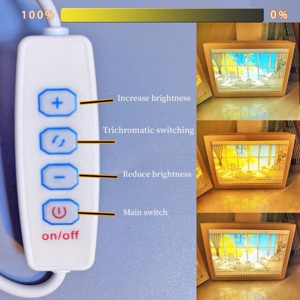 Decoration Charging Remote Control Bedroom Bedside Painting Nightlight