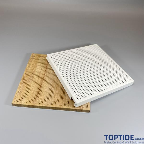 Decorative Aluminium Suspended Metal Ceilling Panels Office Building Sound Absorbing Material