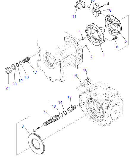 PC2000-8 PC3000-6 Parts 708-2K-13430 HPV375 Hydraulic Pump Plate For Komatsu