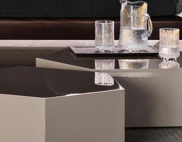 Sala de visitas moderna da mesa de centro superior de mármore 0.6m do hexágono 0.8m