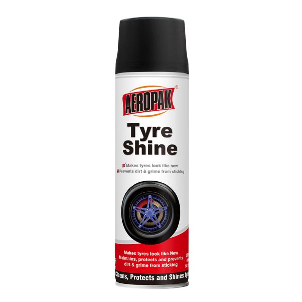 Aeropak 500ml Aerosol Customized Car Care Tire Brightener & Shine Wax Blackening Spray Model APK-8309 3-Year Expiration