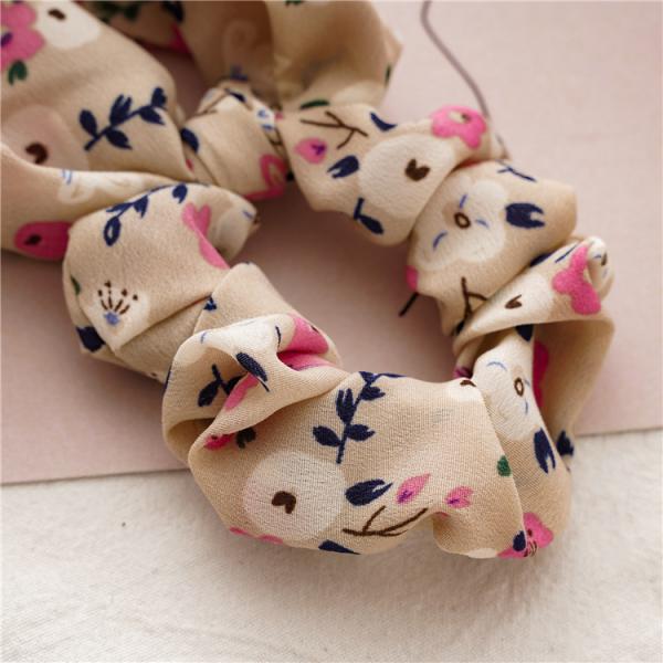 Korean flower fashion fresh hair band streamer hair bun accessories Japanese Korean ins sweet head OEM logo