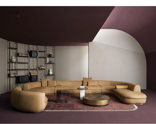 Кожаный голубой бархат обил набор кресла диван-кровати современный кожаный