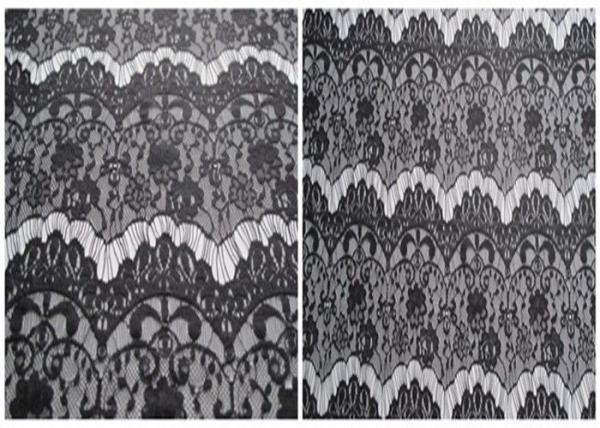 Thin hollow nylon eyelash French lace scalloped lace fabric for lady garment(CY-DN0002)