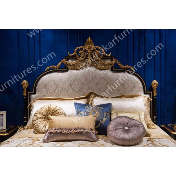 kingbed Furniture for bedroom modern royal luxury master wooden bed TA-028