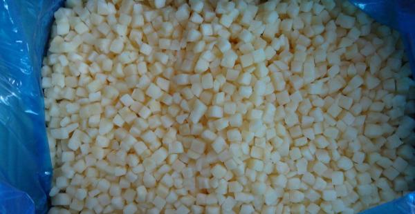 IQF Frozen Apple Dice / Cube, 10 * 10 * 10 mm, peeled and pitted