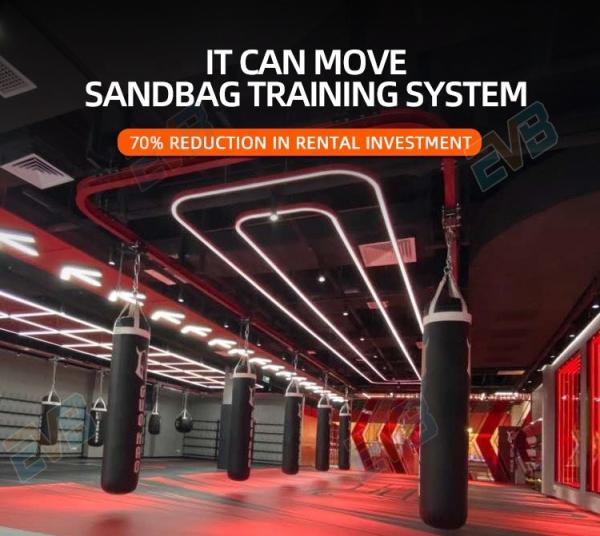 Ceiling Mount Boxing Heavy Bag Rack Movable Top Mounted Rail Punching Bag Rack