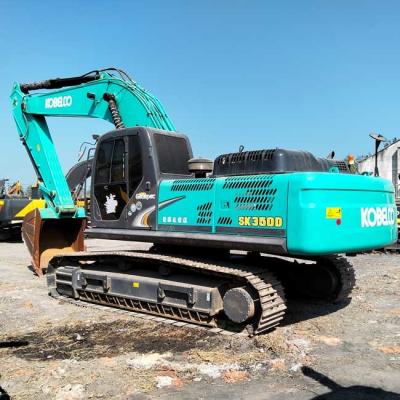 Big Used Excavator Kobelco SK350D Crawler Excavator 1.3-1.6m3 Bucket Capacity 35 Tons