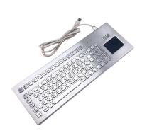 IP65 / IK07 Acero inoxidable teclado de ordenador industrial de metal impermeable al agua y al polvo teclado usb -40°C