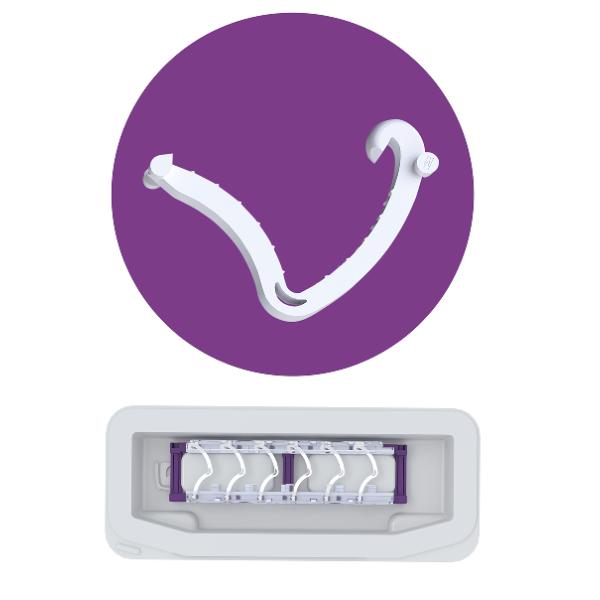 Convenient QueuesClip TM Multiple Polymer Surgical Ligating Clips NLC-CM