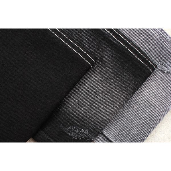 11.5 oz 55% Cotton 45% Polyester Black Black Denim Jeans Fabric
