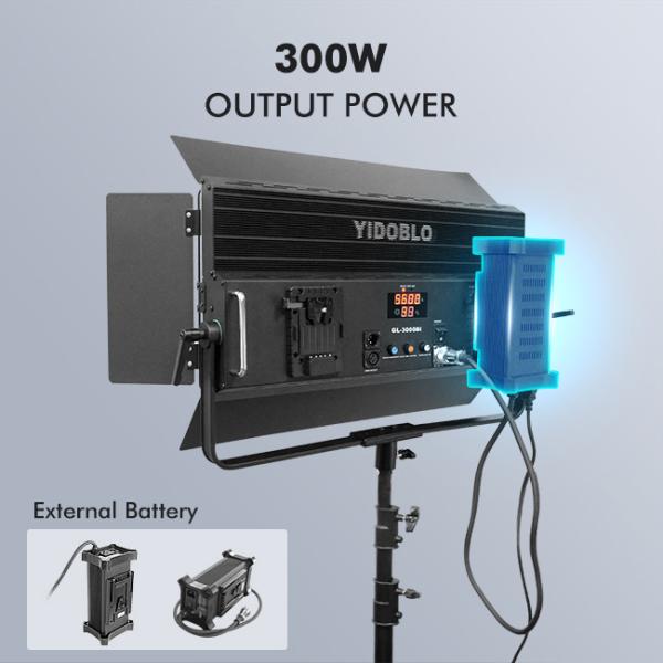 a alimentação de DC 56v conduziu o tiro interno macio da fotografia 5500k da câmera da luz do dia da luz de painel 300w