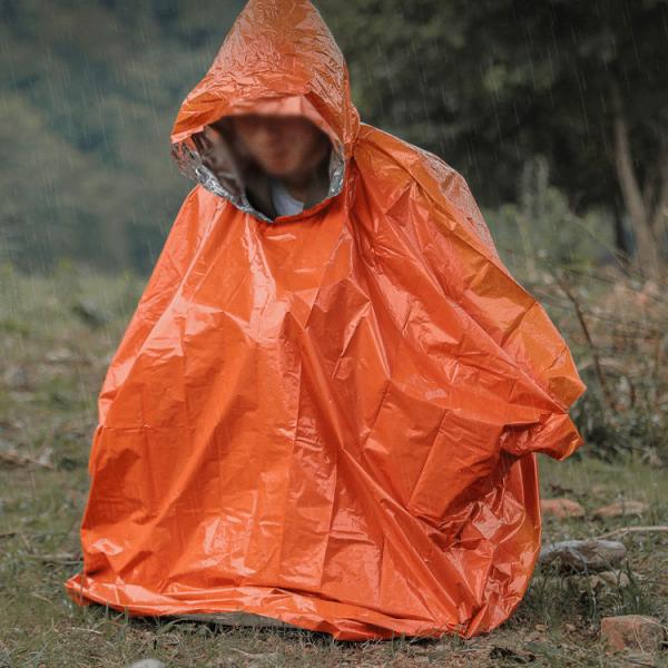 Knit Emergency Relief Blanket Rain Poncho Hybrid Survival Gear And Equipment