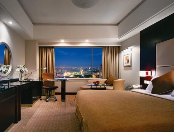 Five Star Hotel Furniture Set With Sofa / Walnut Veneer Finished Hotel Bedroom Furniture