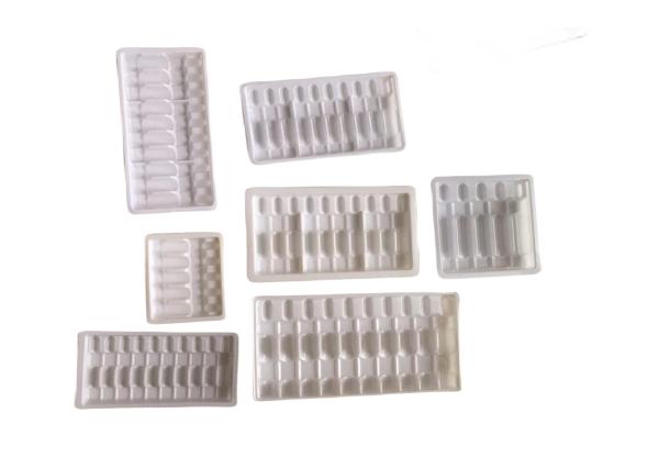 Blister líquido oral Agulha de água interna Blister branco bandeja de pó Agulha bandeja de plástico