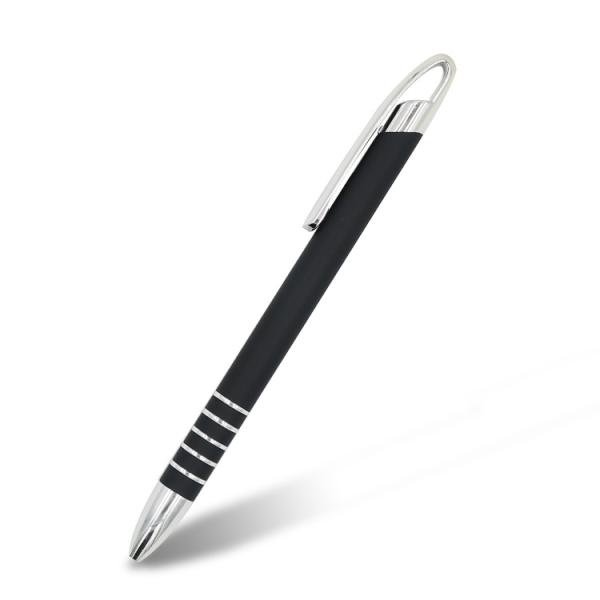 Bureau d'affaires stylo à bille mat pressé en métal imprimer logo écriture fluide stylo à bille cadeau