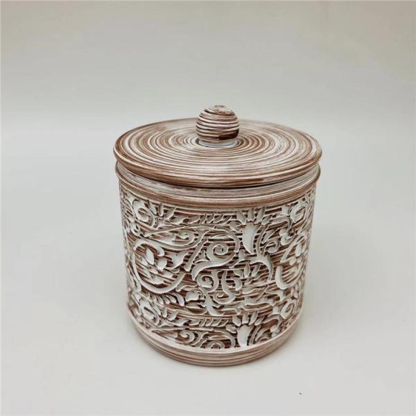 Floral Debossed Polyresin Bathroom Accessories Countertop Toothbrush Tumbler Set Hand Print Pattern