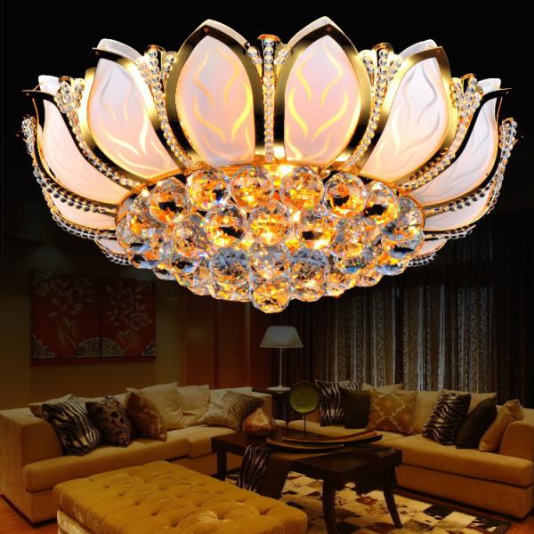 Lotus Flower unique crystal ceiling light for sitting room Bedroom Decorative (WH-CA-14)