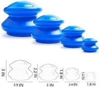 4 PCes fazem sob medida copos colocando da terapia da massagem do vácuo da sução do silicone ajustaram o uso da casa que coloca Kit For Cellulite Reduction