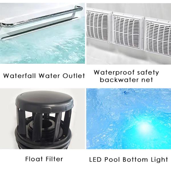 Предохранение от утечки джакузи 9.5KW бассейна стеклоткани акриловое