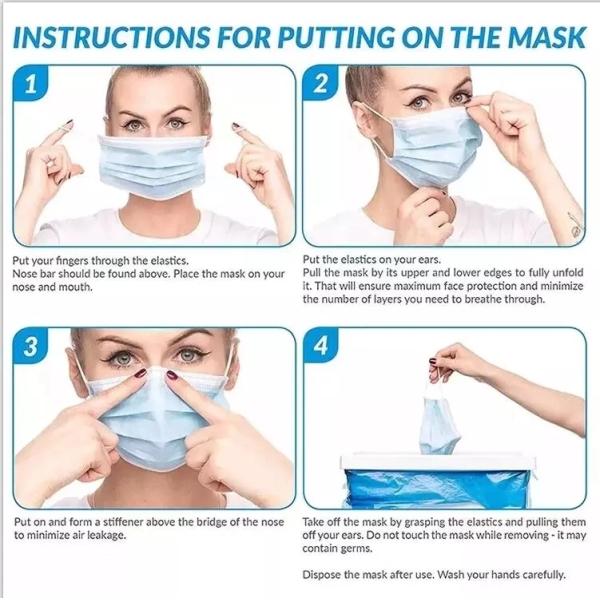 Disposable 3 Plys Protective Face Masks For Food Industry / Workshop