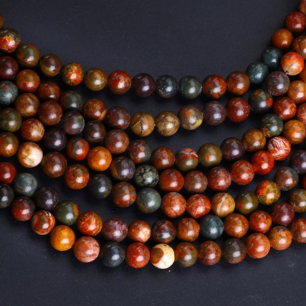 Red Turquoise Round Bead Natural Crystal Gemstone Loose Bead Strands for DIY Jewelry Making