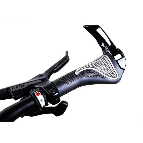 New Design Bicylce MTB bike TPR Rubber&Alloy Sheep Angle Grips Ergonomic Components Bar End Handlebars Push On Soft Grip