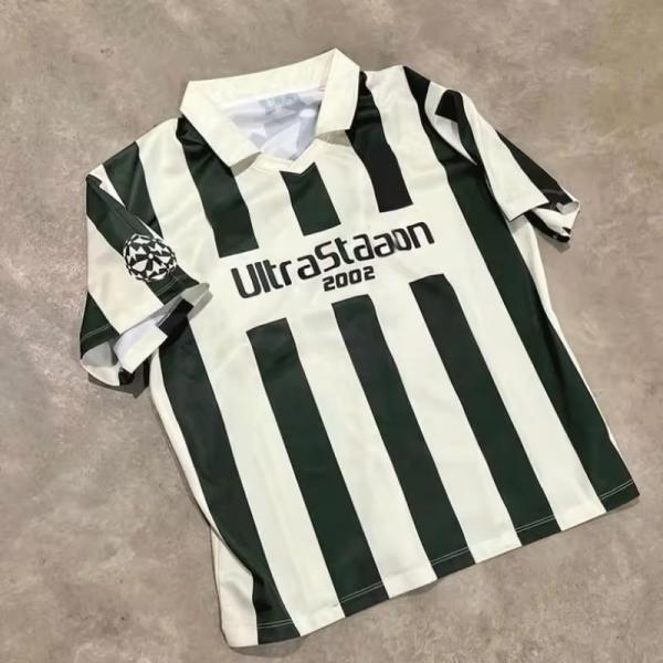 Custom Logo Stripe Retro Club Team Uniform Training Football Shirt Sports Wear Soccer Wear Retro Soccer Jersey Men's T-shirts