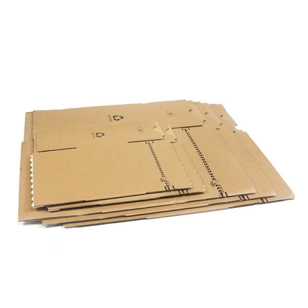 Custom Brown Self Seal Adhesive Packaging Boxes Zipper Carton Box With Tear Strip