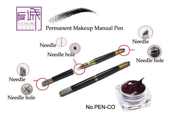 Handmade Stainless Steel Lock-needle Device Eyebrow Operation Manual Tattoo Pen